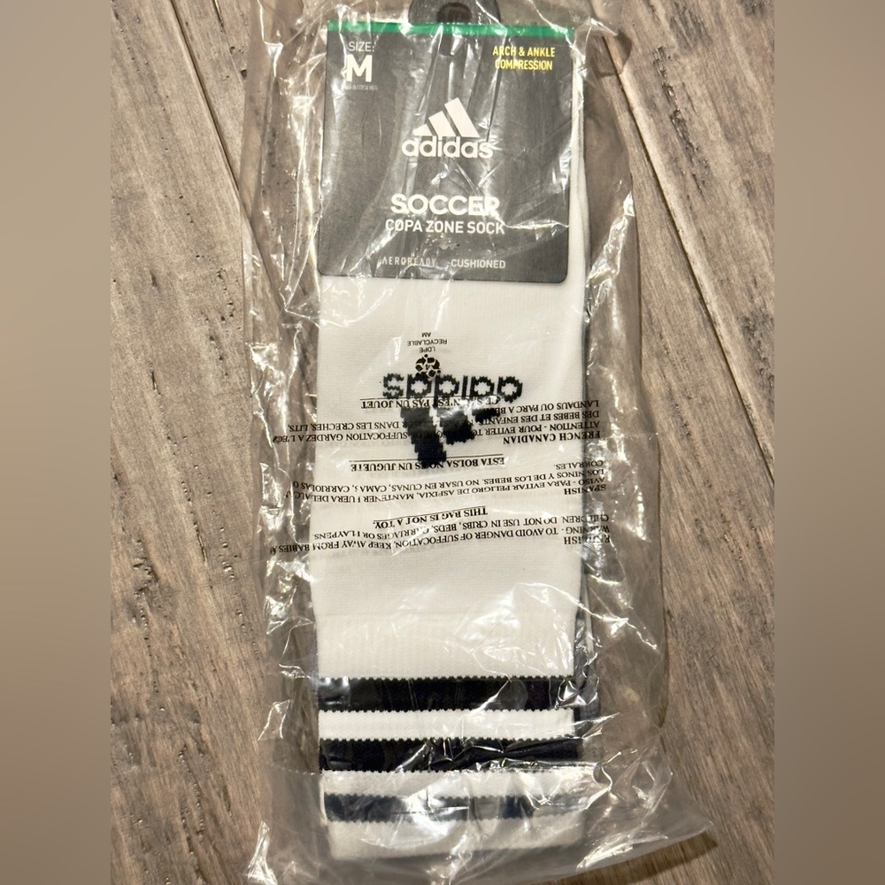New unisex adidas Soccer Copa Zone Socks pair size Medium